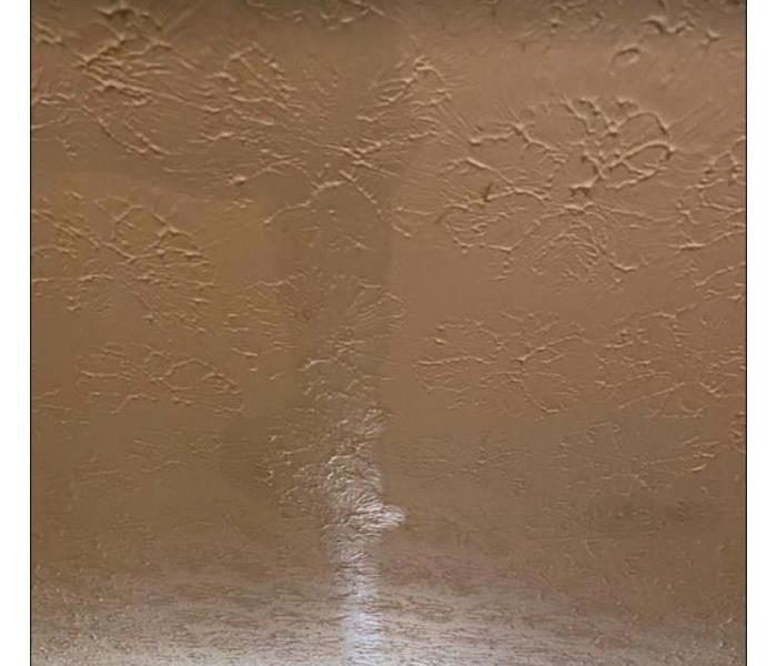 water stain on white ceiling 