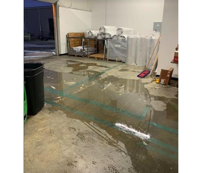 water in commercial warehouse